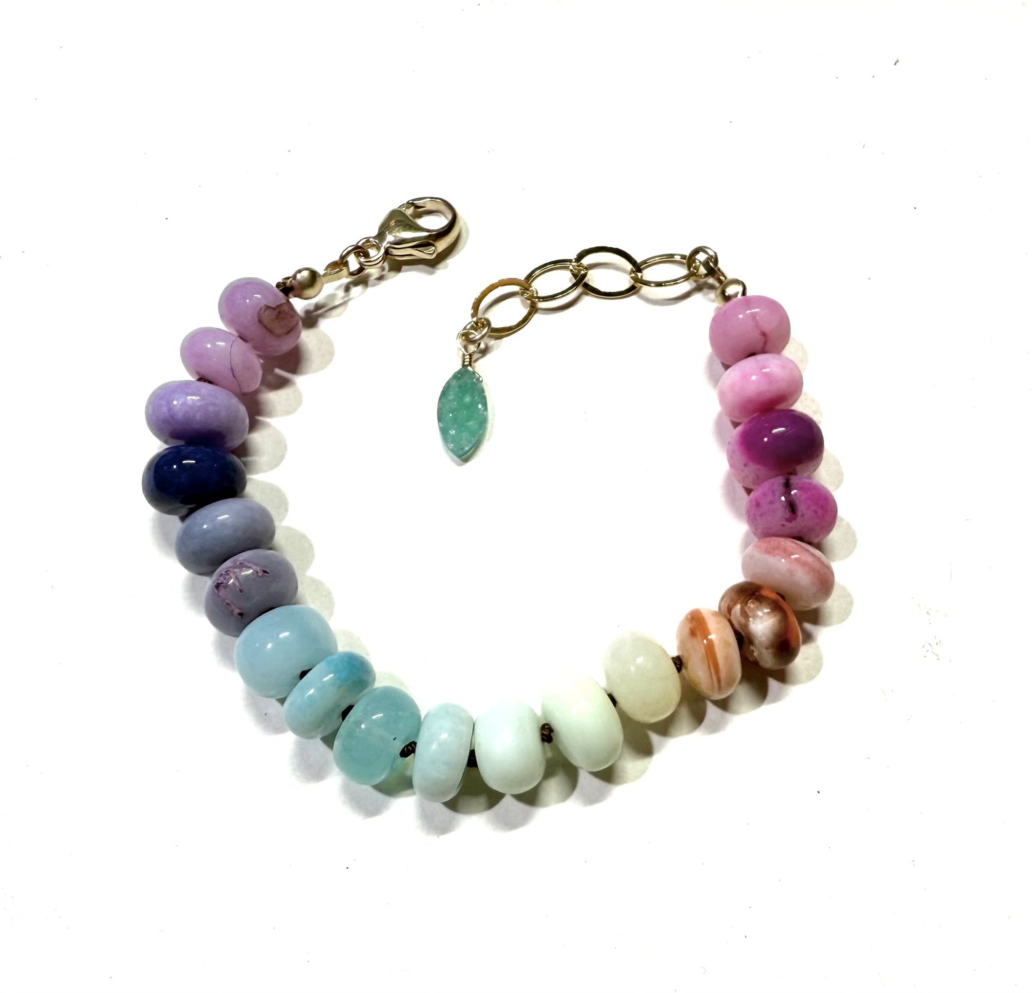 Rainbow Opal silk knotted bracelets