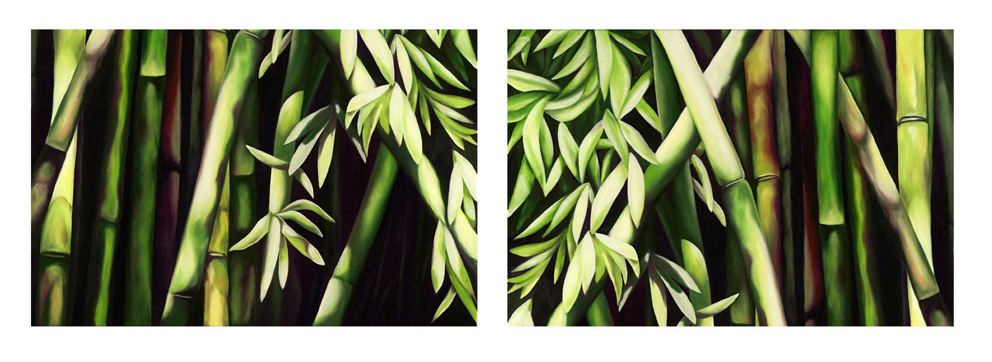 Bamboo Diptych Limited Edition Aluminum Print