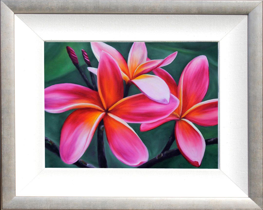 Fire Plumerias painting
