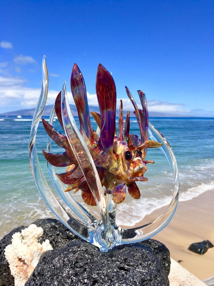 Lion Fish glass sculpture