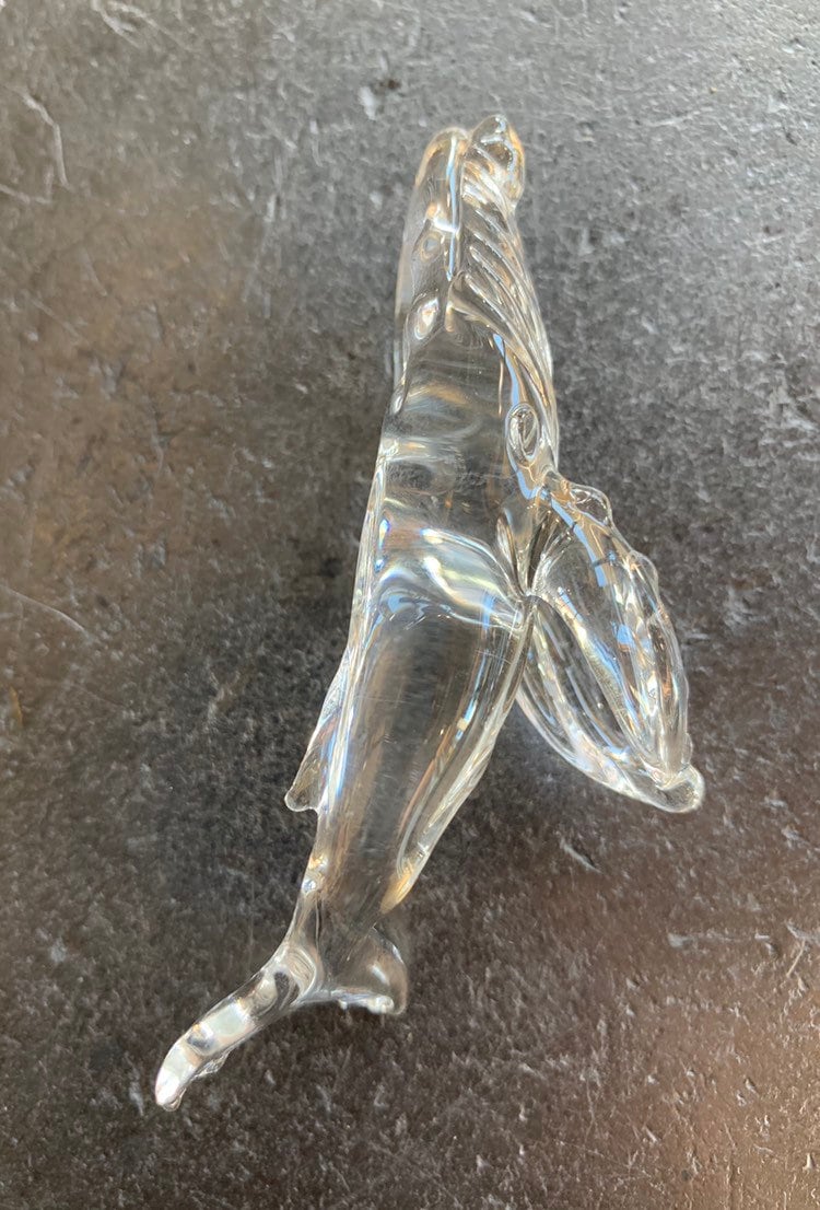 Humpback whale glass pendant