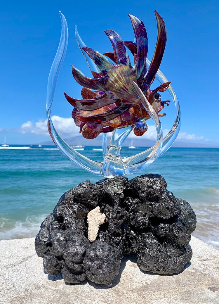 Lion Fish glass sculpture