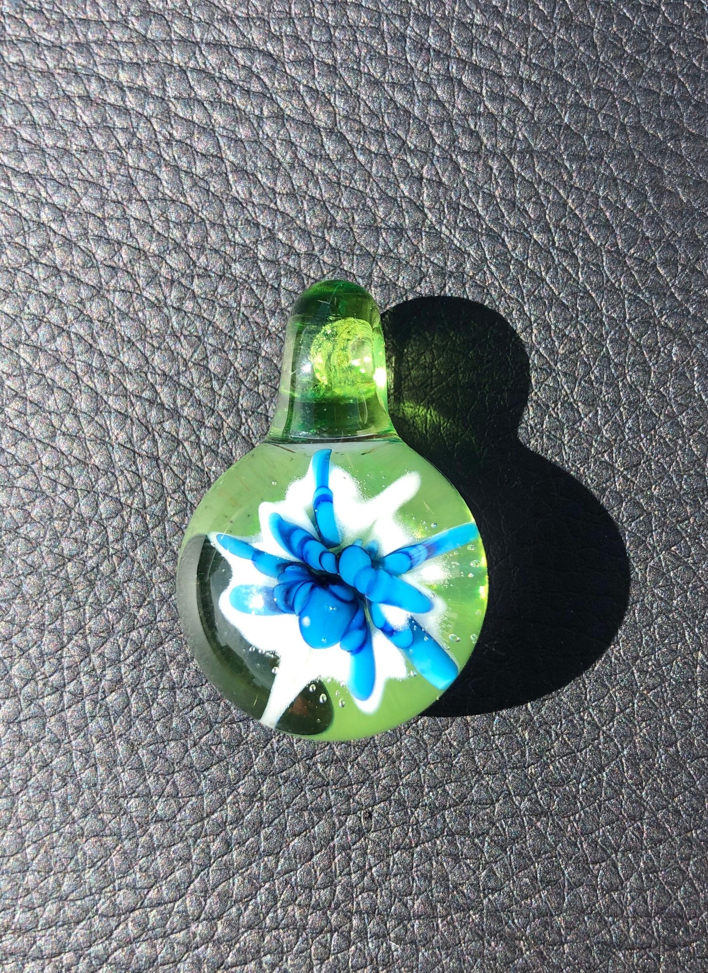 Glass spider pendant