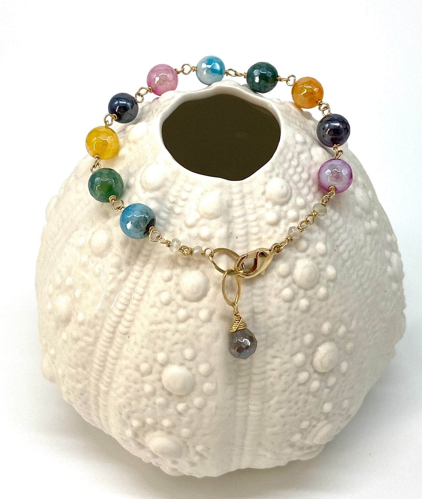 Mystic rainbow agate bracelet