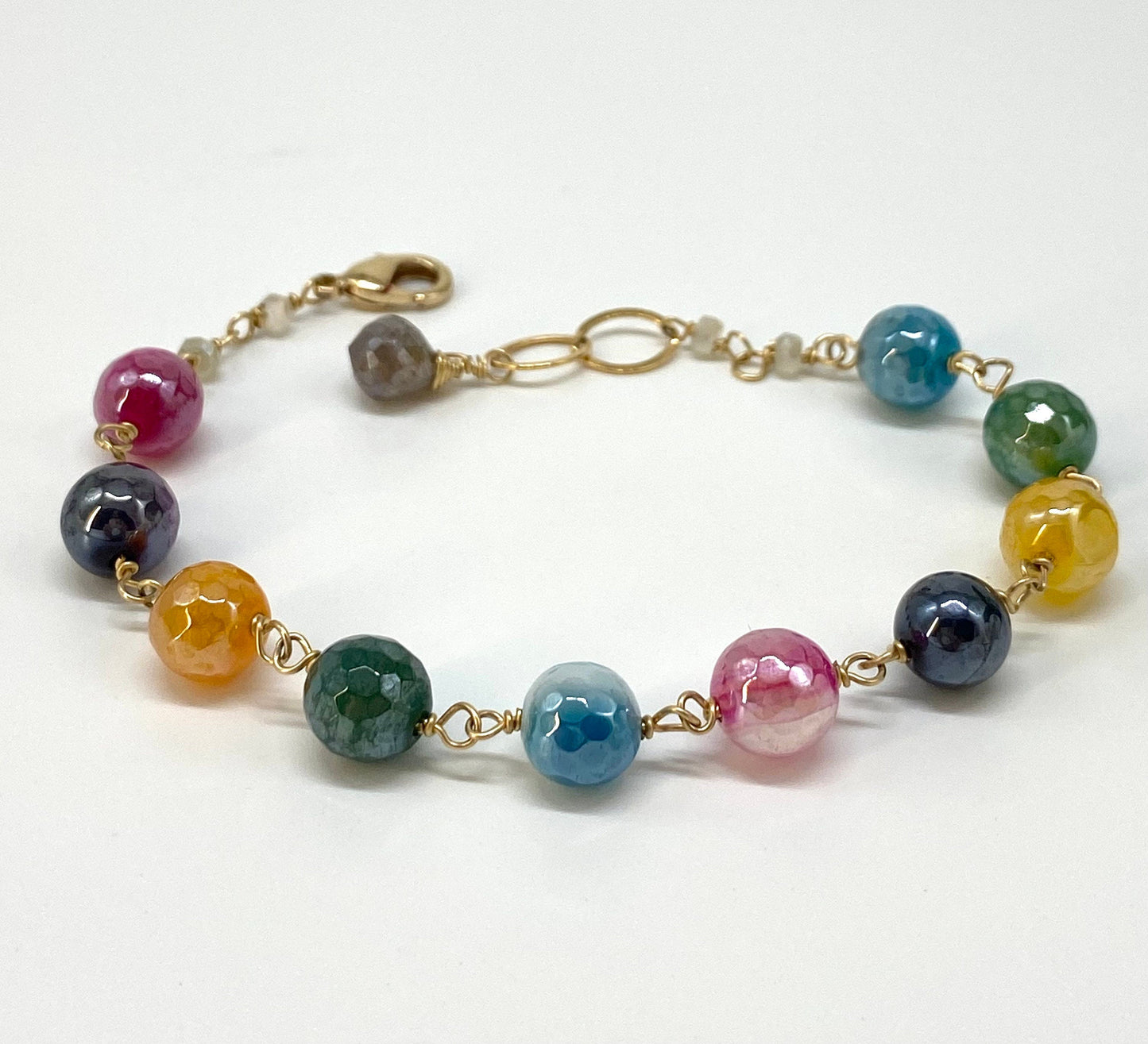 Mystic rainbow agate bracelet