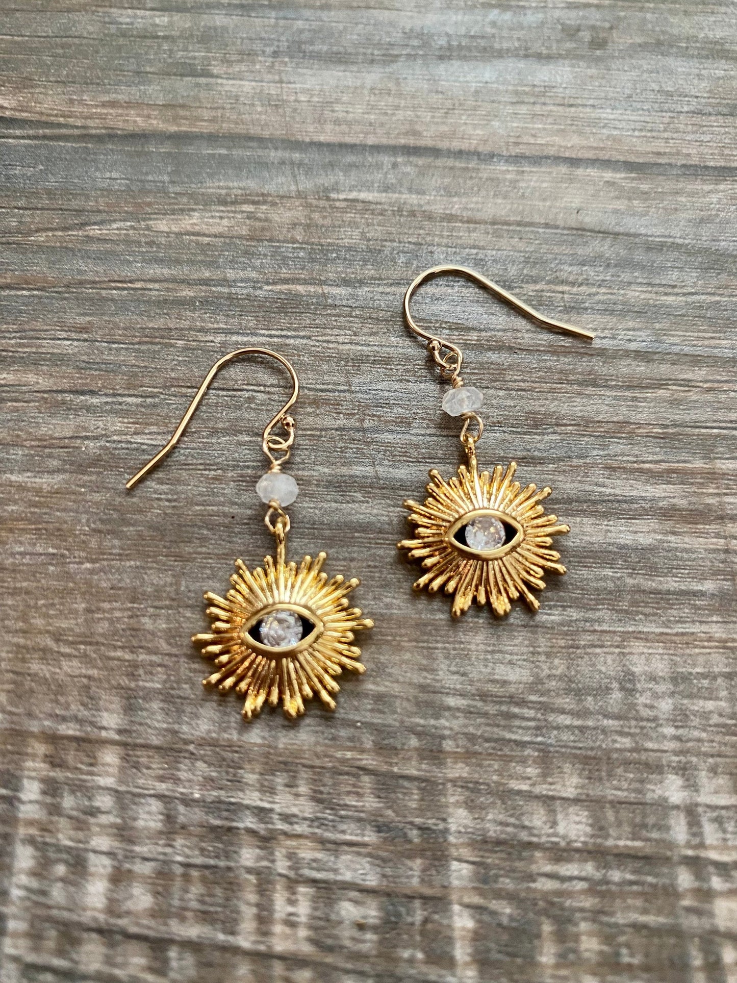 Evil eye earrings and necklace