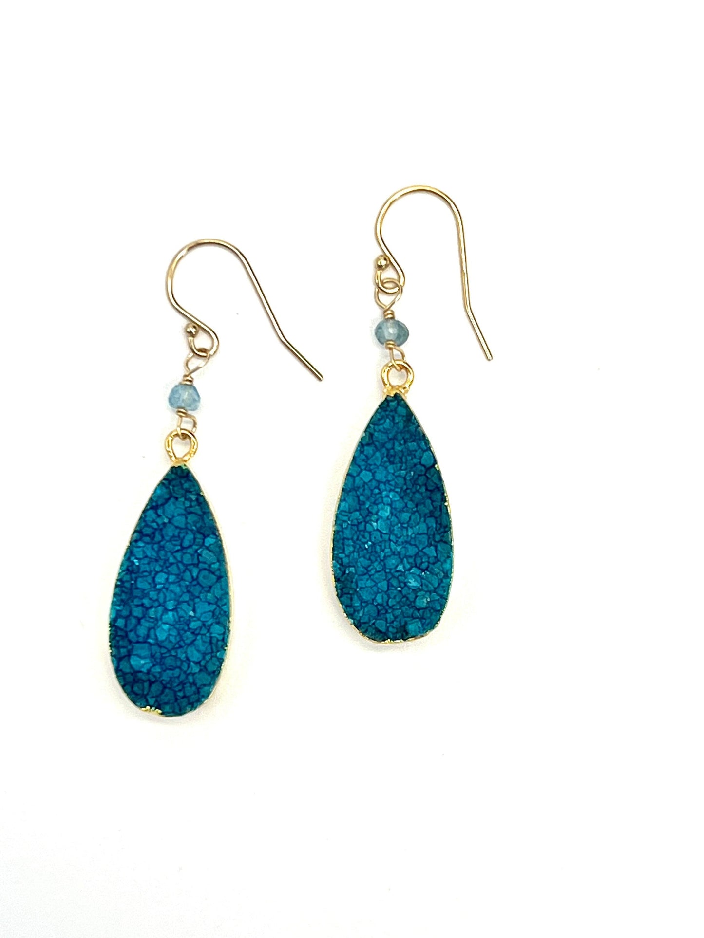 Aqua Druzy earrings