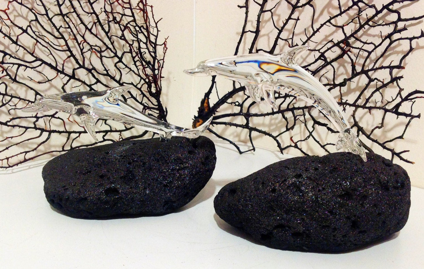 Glass dolphins