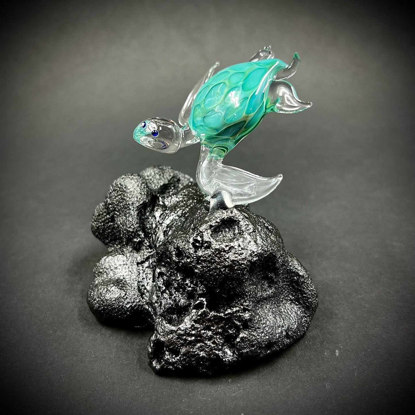 Aqua Glass Sea Turtle fin mount