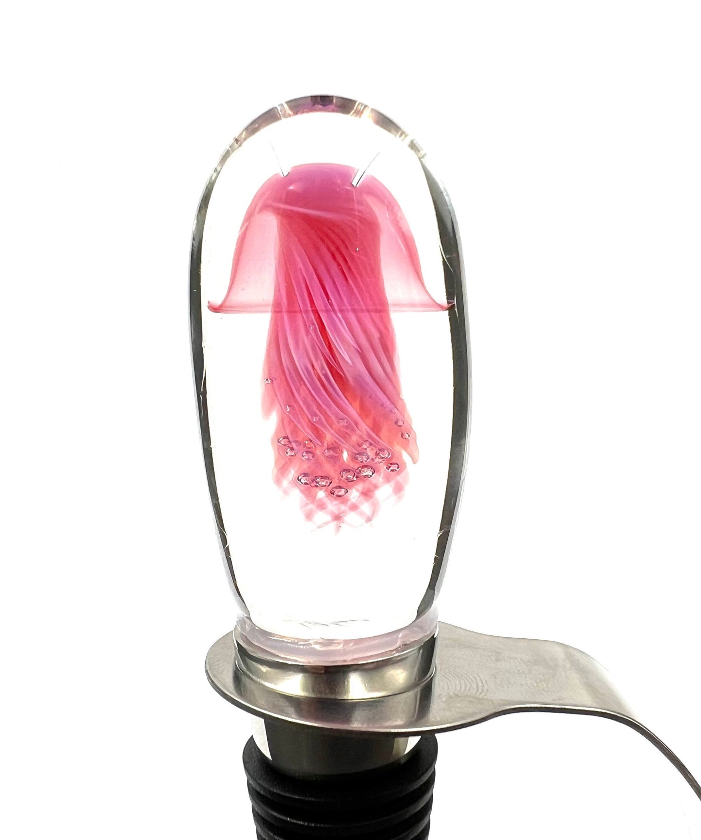 Pink Jellyfish Bottle Stopper