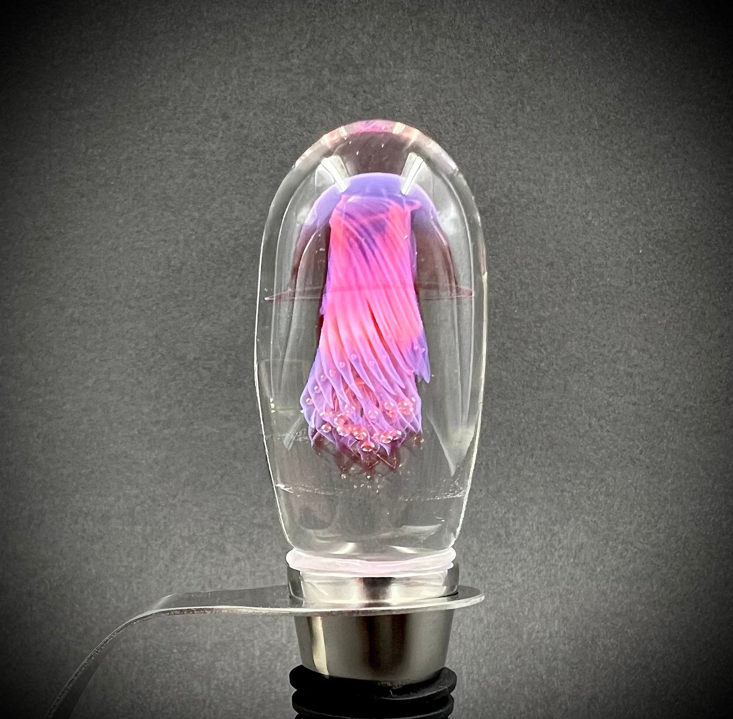 Pink Jellyfish Bottle Stopper