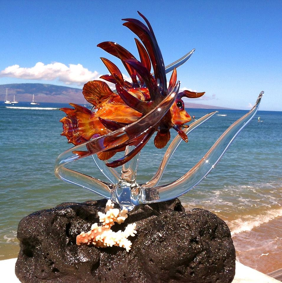 Lion Fish glass sculpture