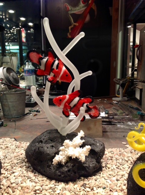 Clown Fish glass sculpture
