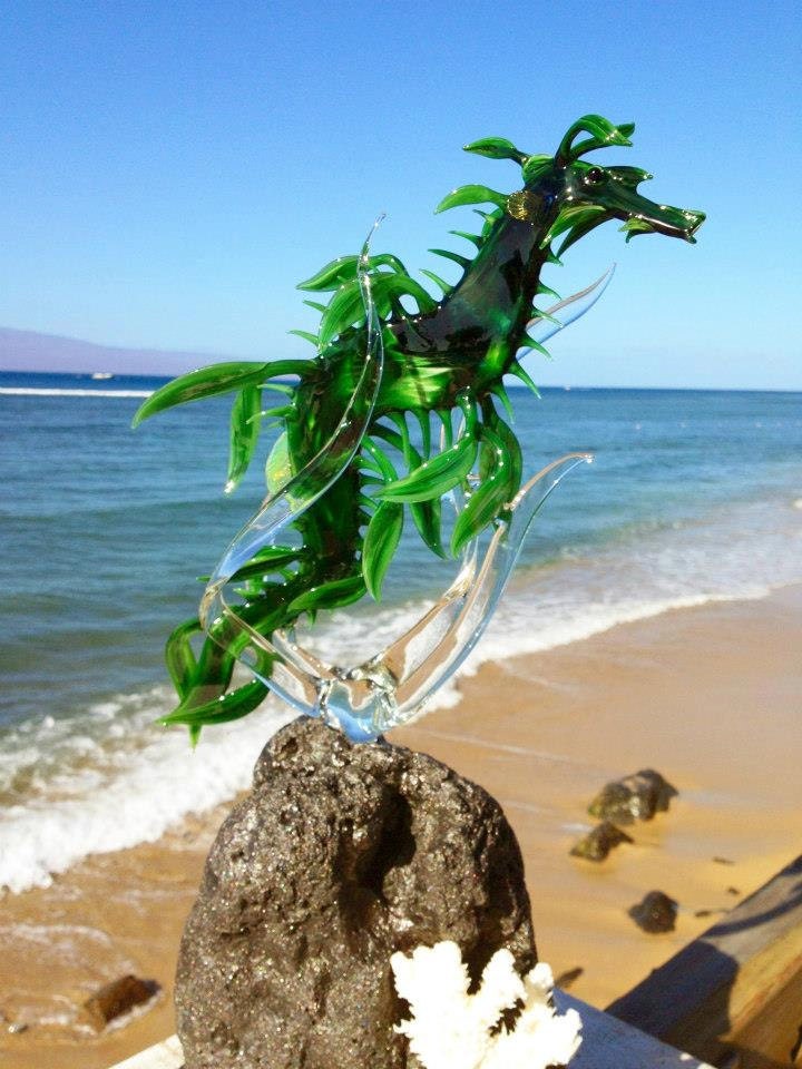 Leafy Sea Dragon glass sculpture