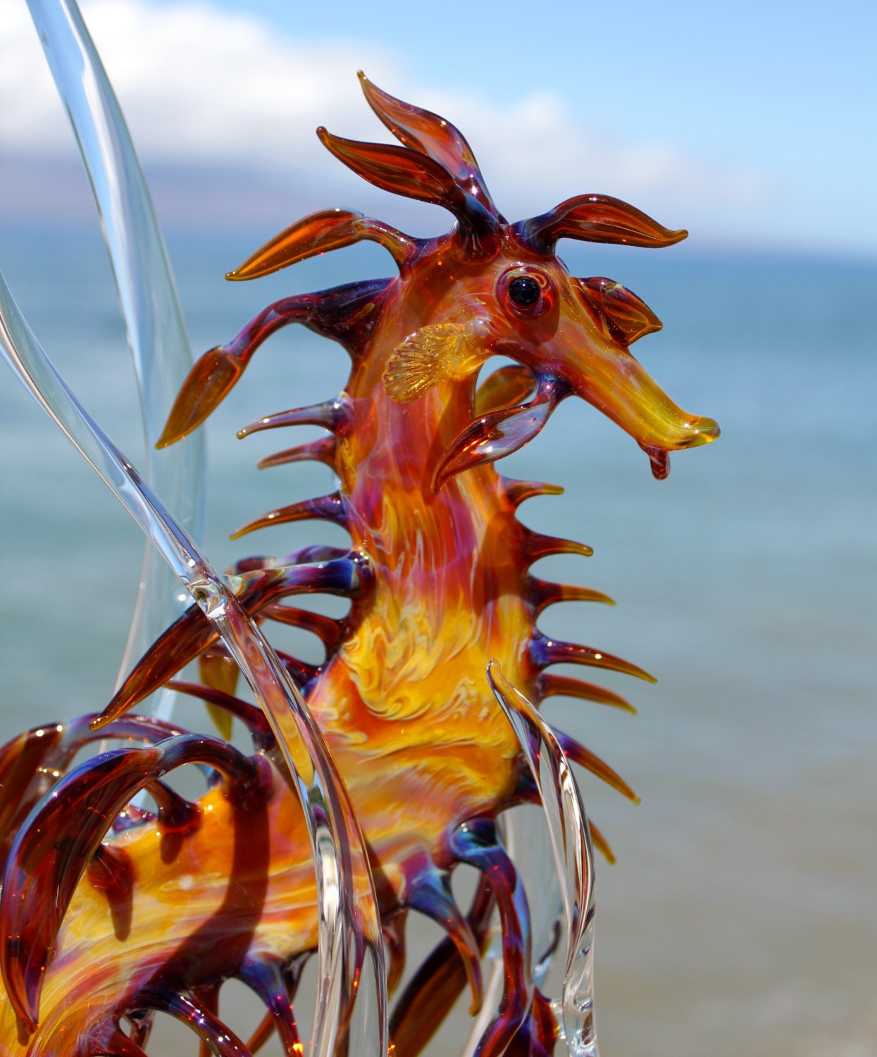 Leafy Sea Dragon glass sculpture