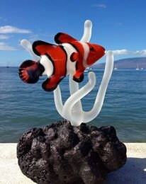 Clown Fish glass sculpture
