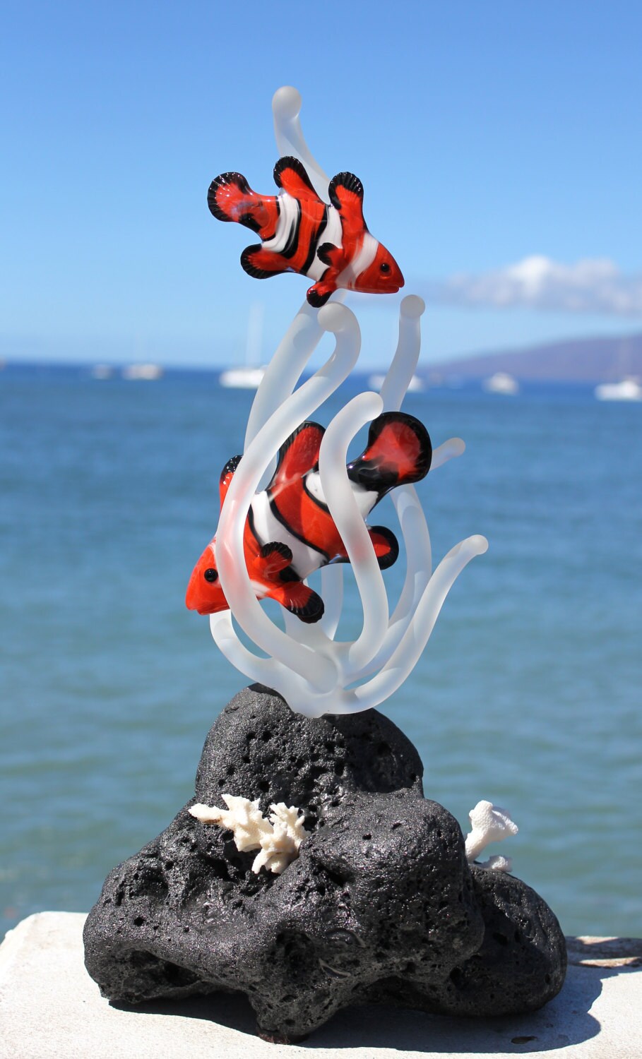 Clown Fish glass sculpture