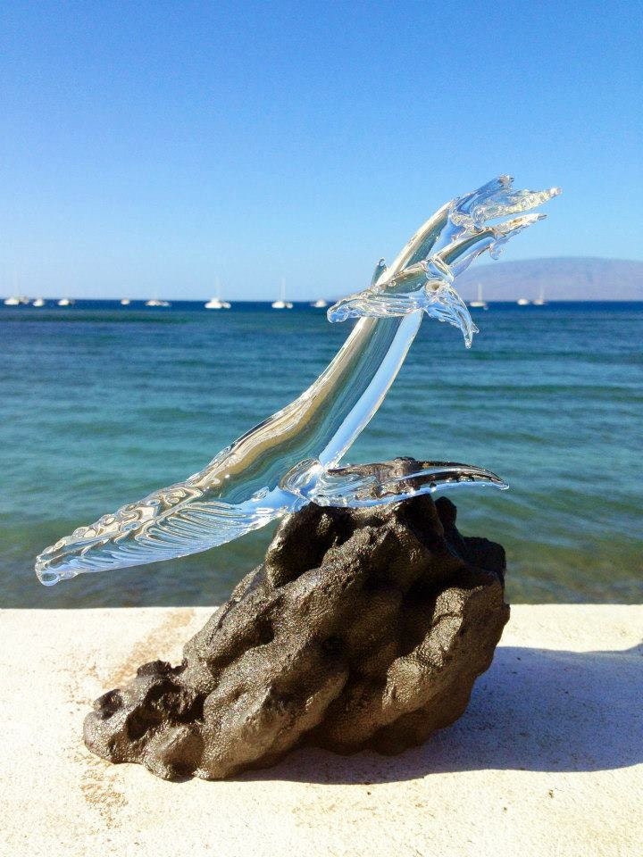 Humpback Whale glass sculpture