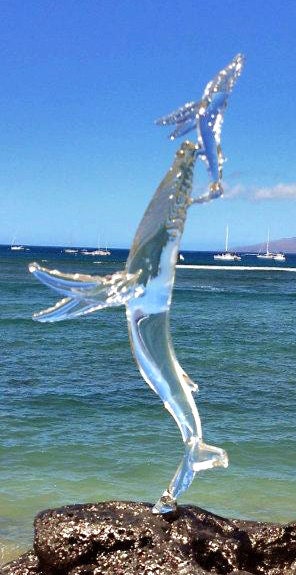 Humpback Whale glass sculpture