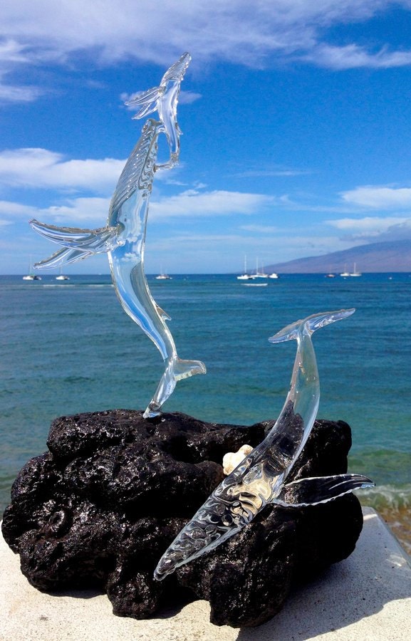 Humpback Whale glass sculpture