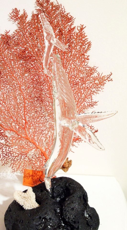Humpback Whale glass sculpture