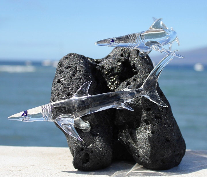 Hawaiian Reef Shark glass sculpture