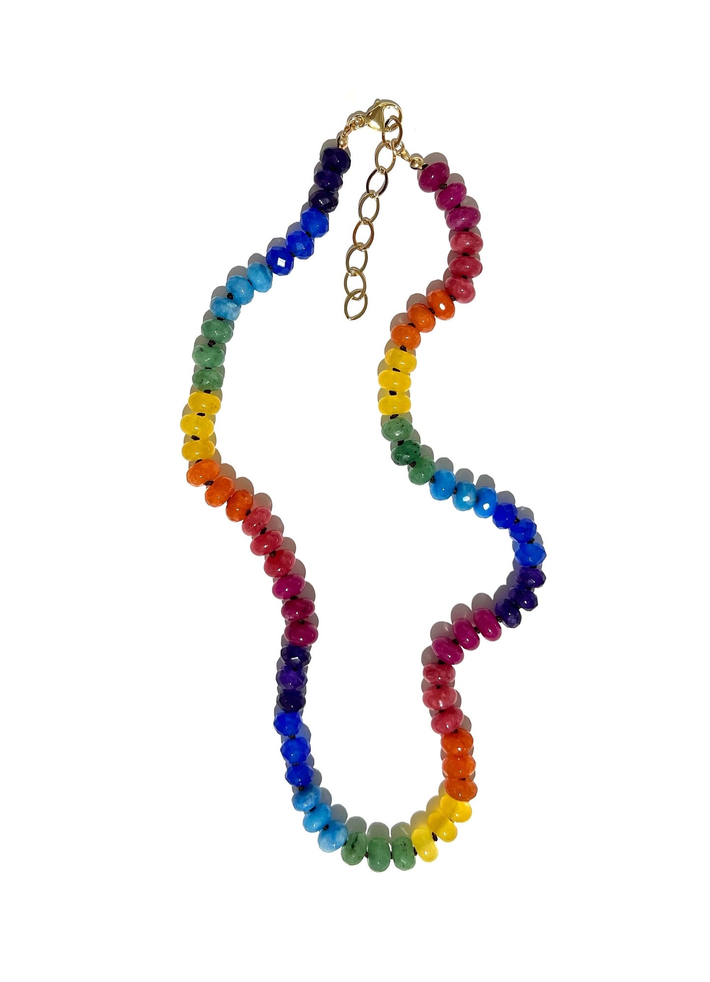 Rainbow knotted necklace