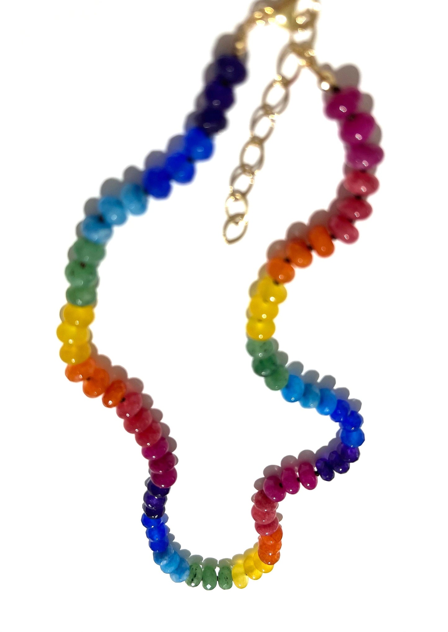 Rainbow knotted necklace