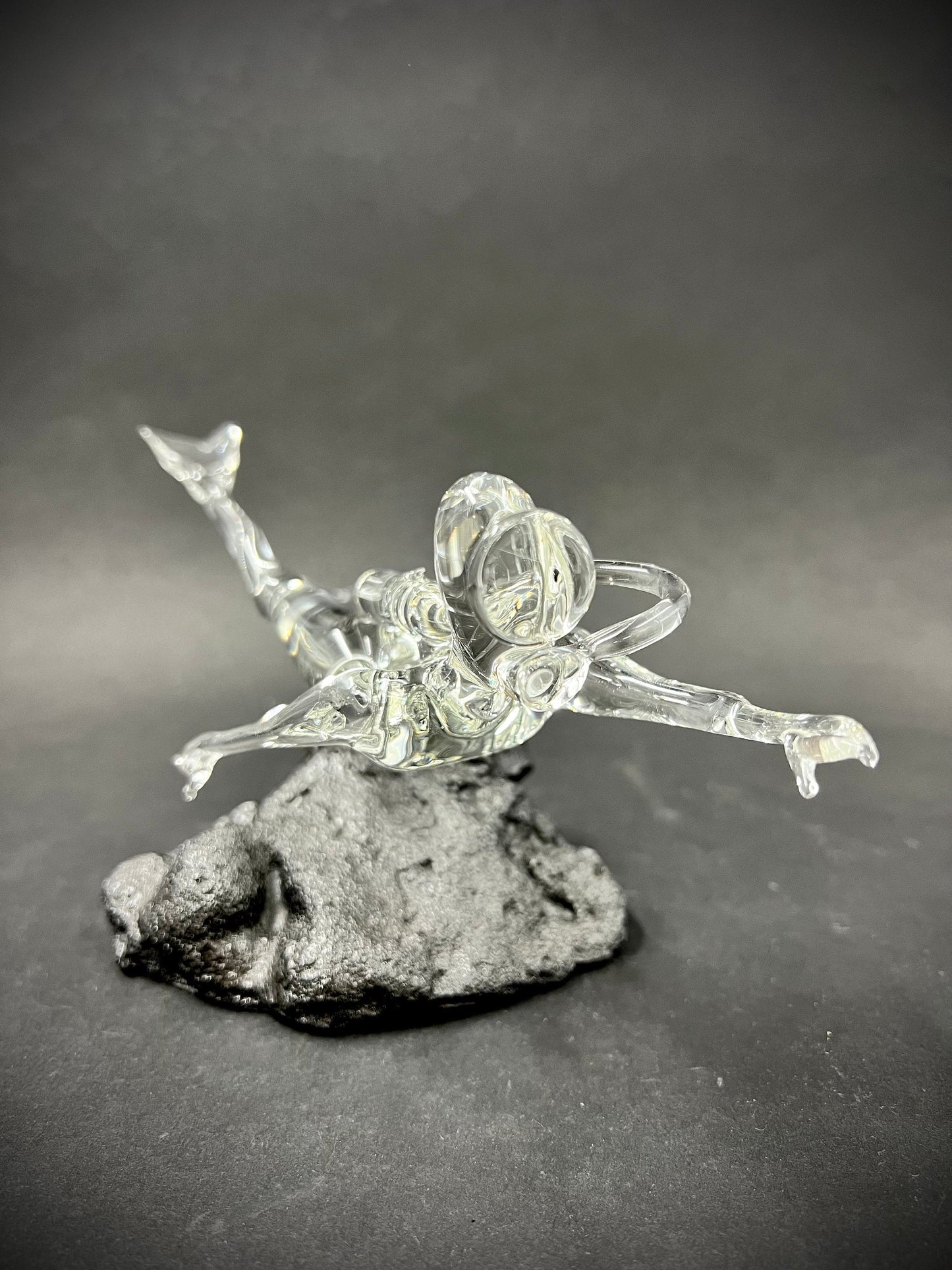 Old school diver Glass Sculpture