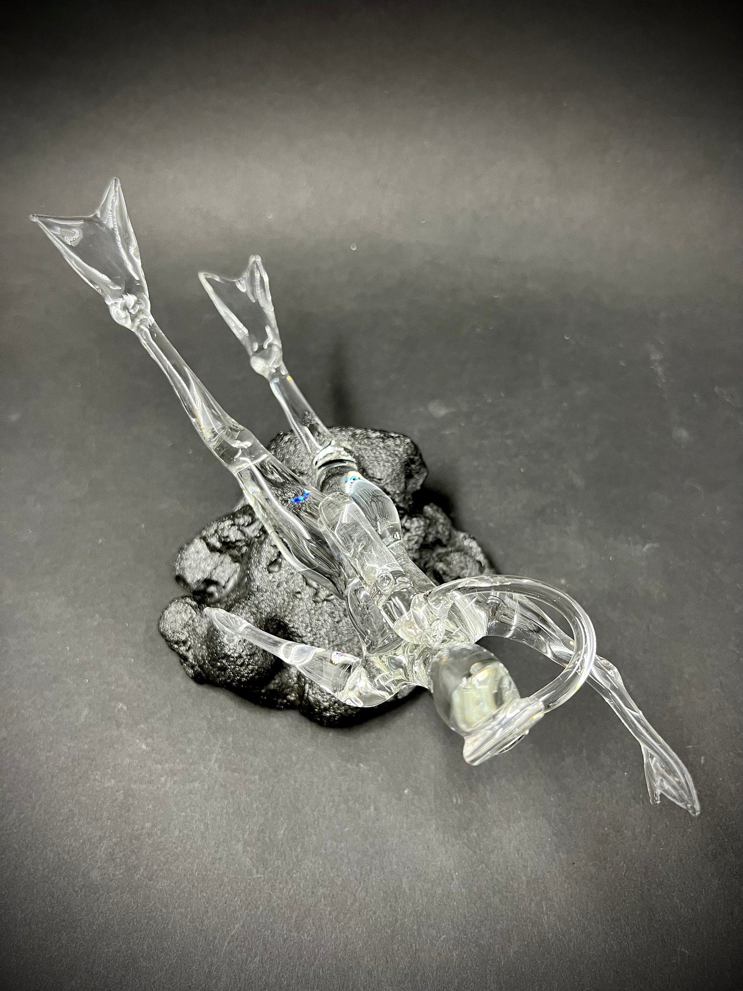 Old school diver Glass Sculpture