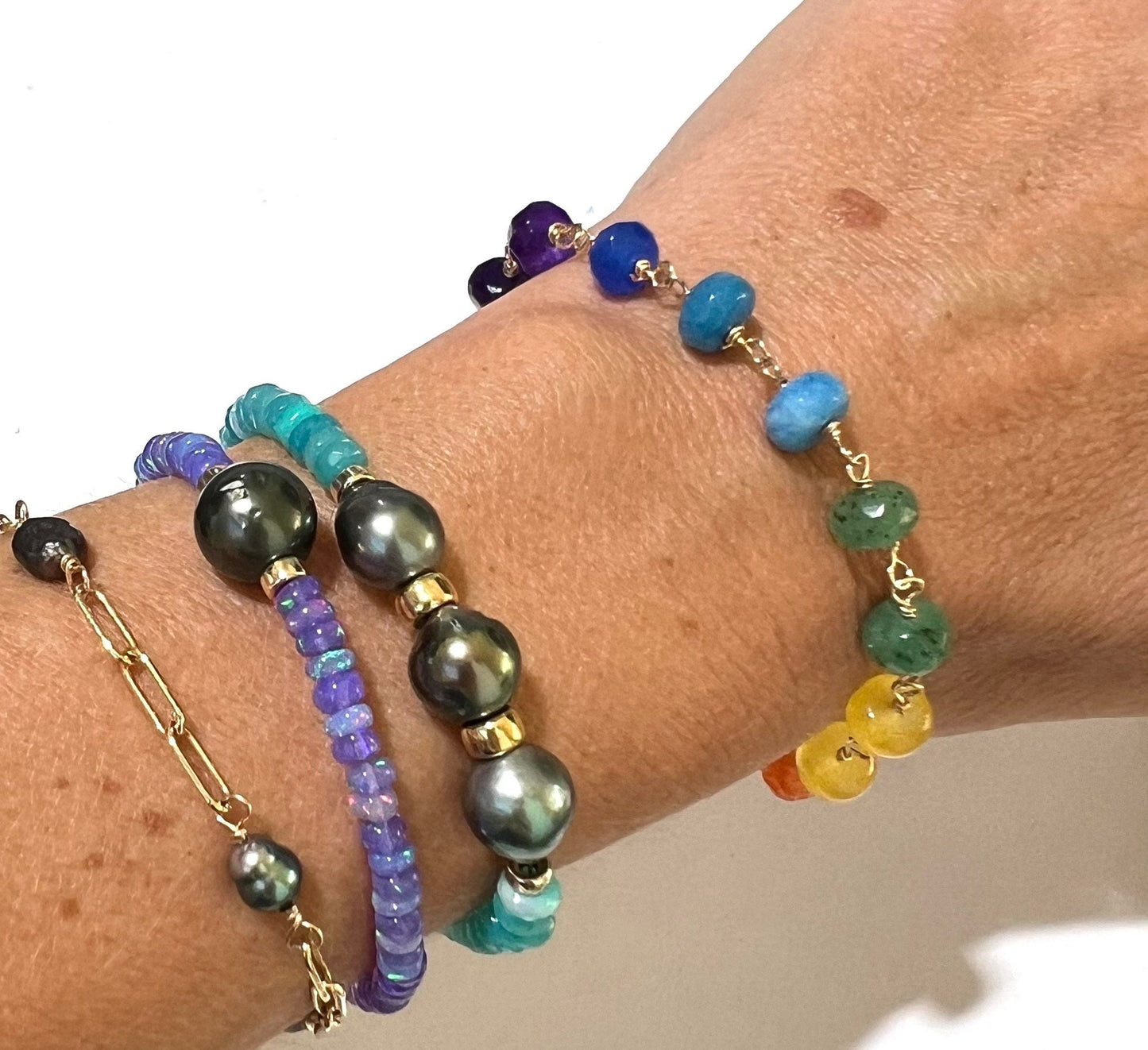 Rainbow quartz bracelet