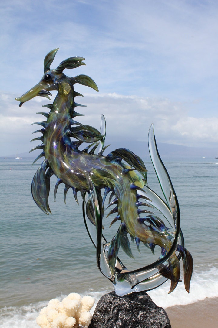 Leafy Sea Dragon glass sculpture