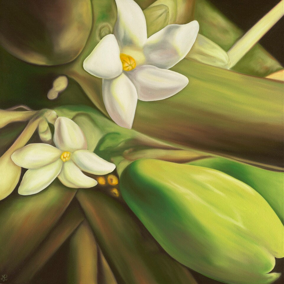 Papaya Flowers Limited Edition Giclee