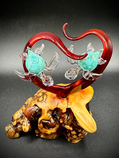 Aqua Honu Hearts Embrace