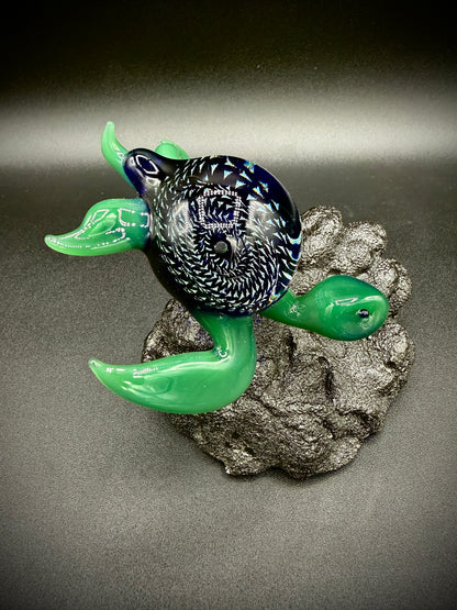 Dichroic and Opal Sphere Sea Turtle