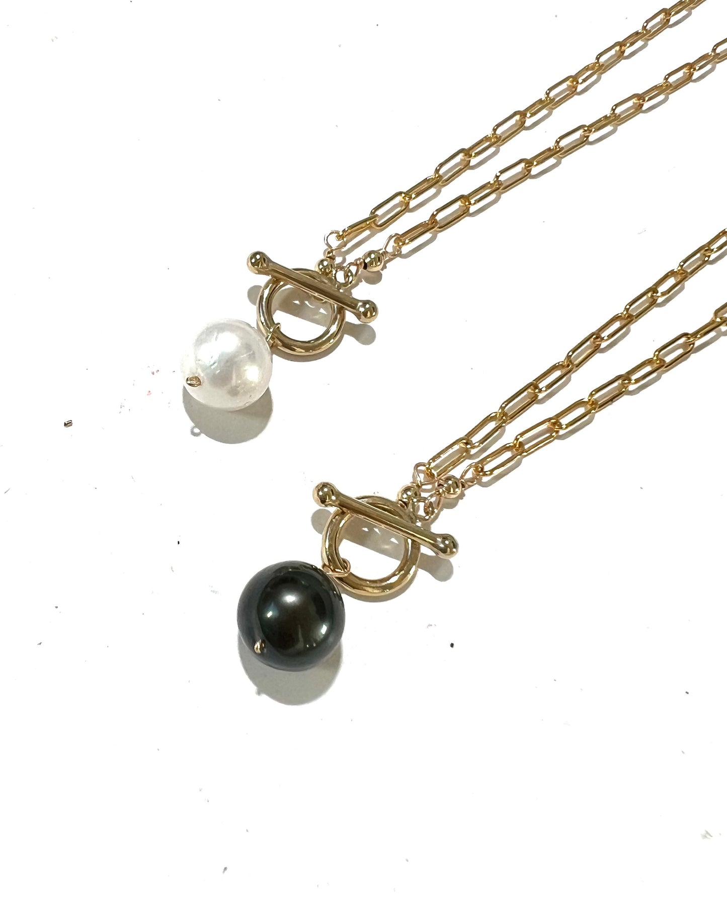 Pearl Toggle Clasp Necklace