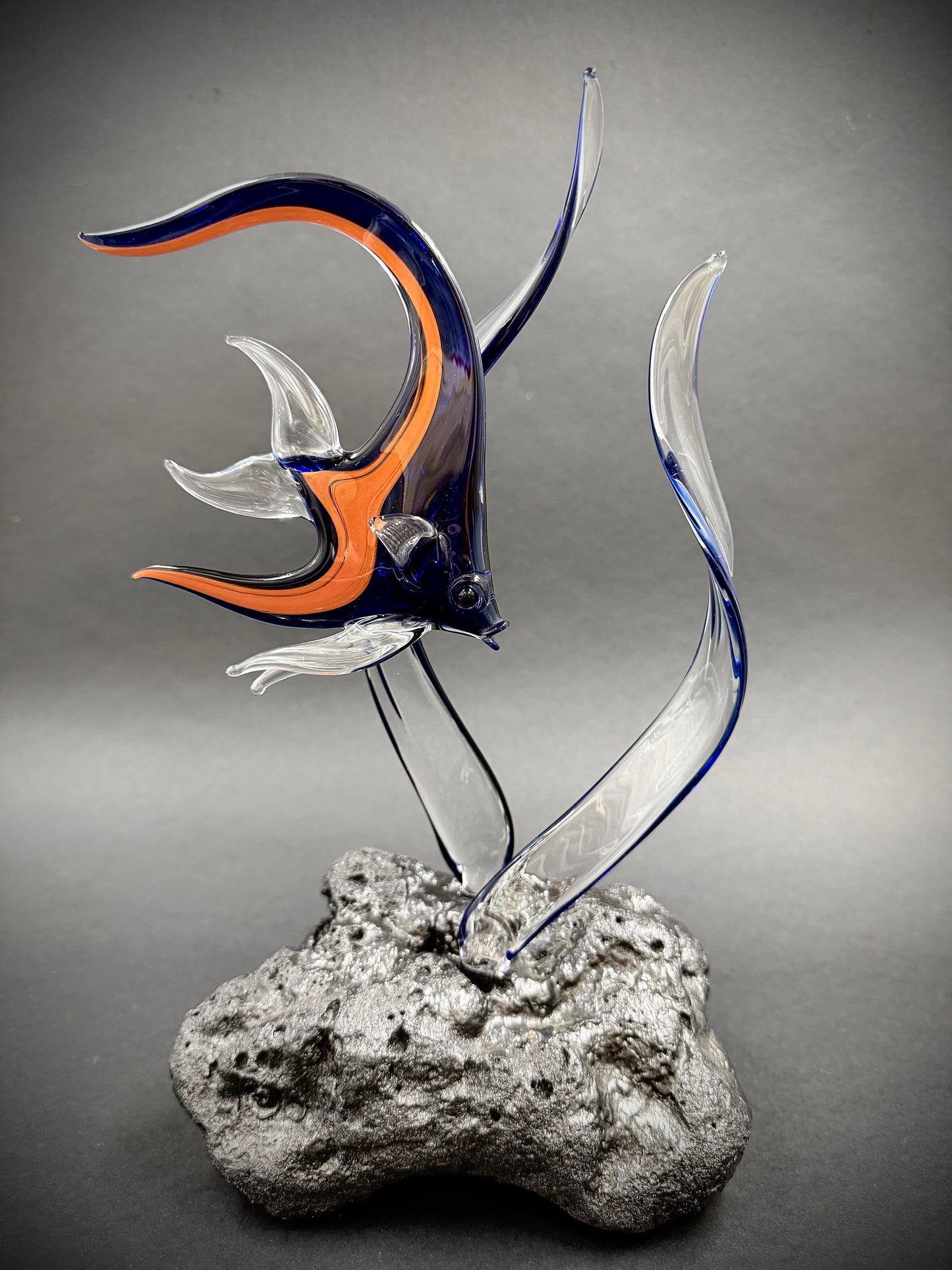 Cobalt and Orange Moorish Idol Fish