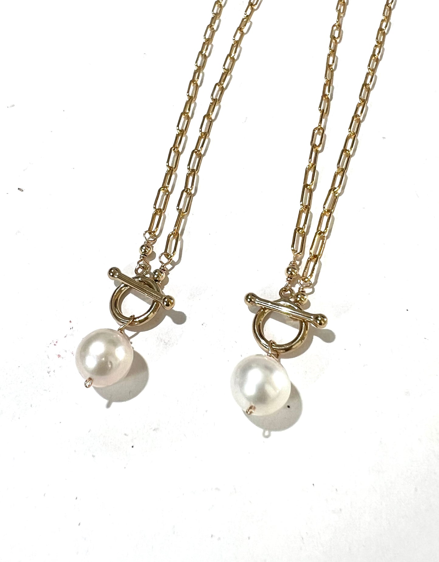 Pearl Toggle Clasp Necklace