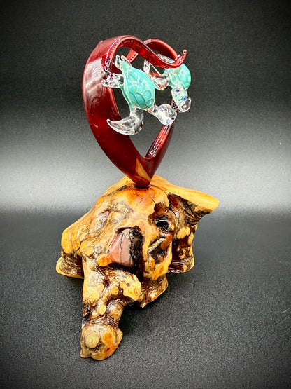 Aqua Honu Hearts Embrace