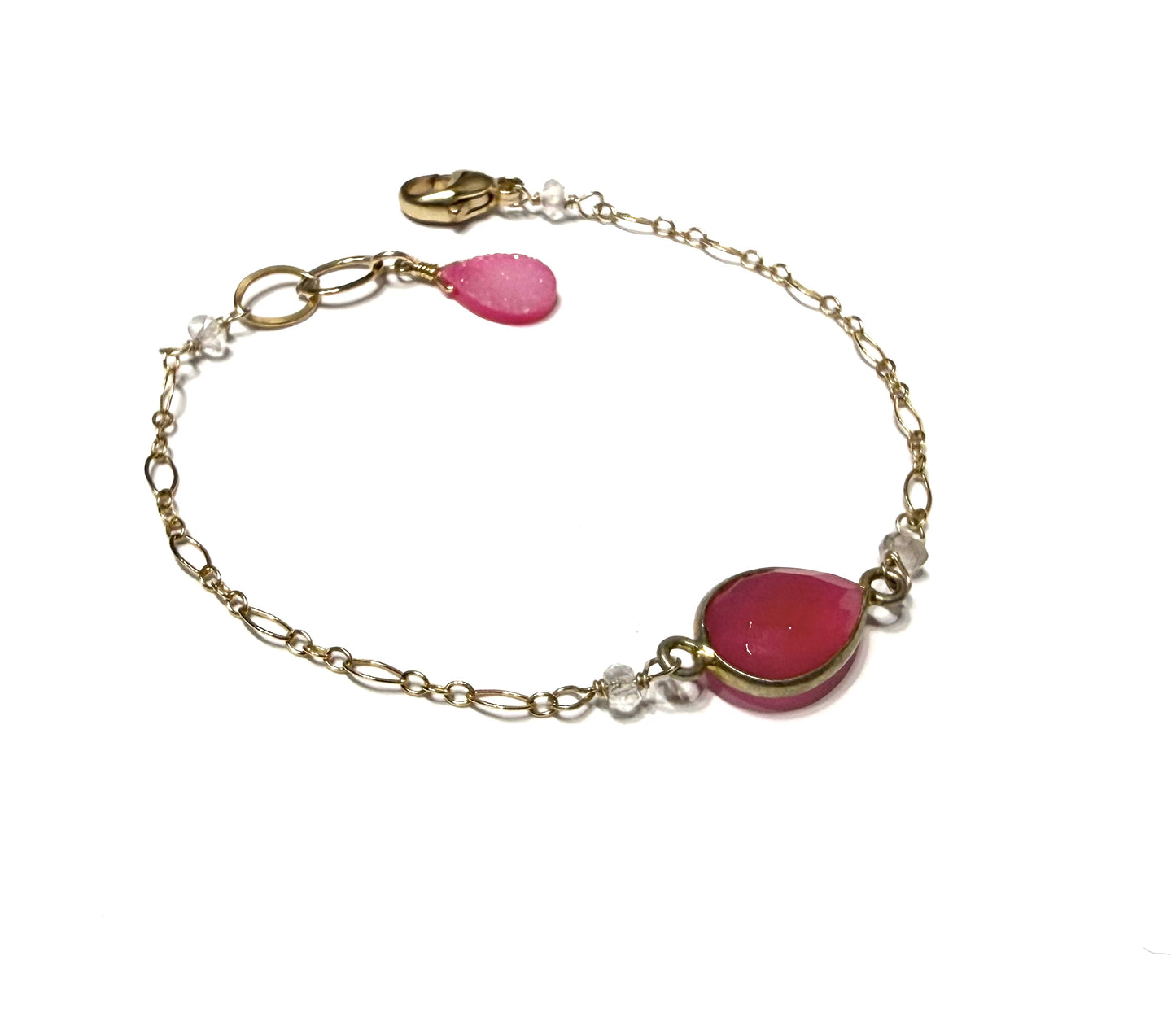 Pink chalcedony bracelet