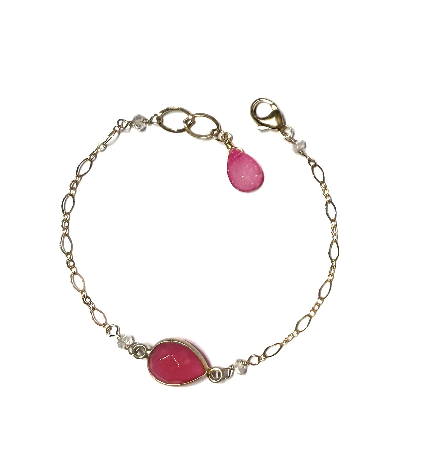 Pink chalcedony bracelet