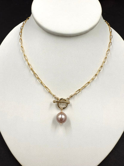 Pearl Toggle Clasp Necklace