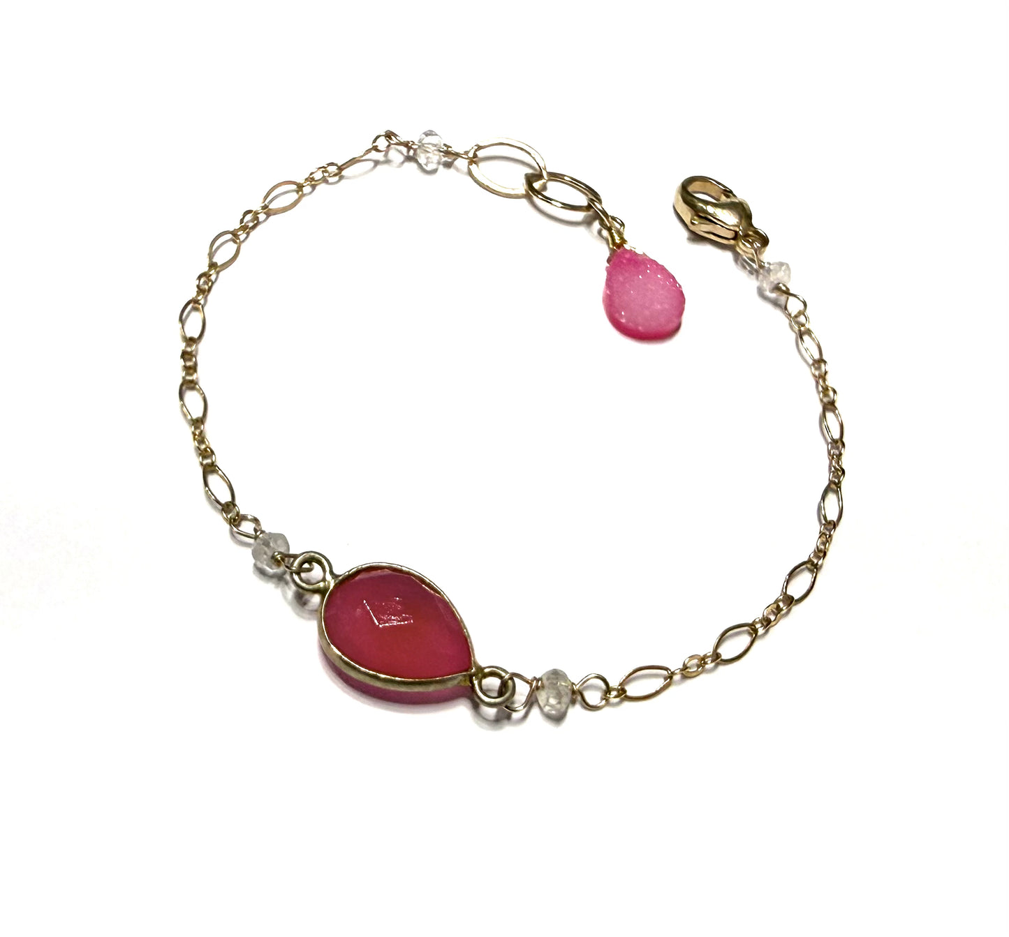 Pink chalcedony bracelet