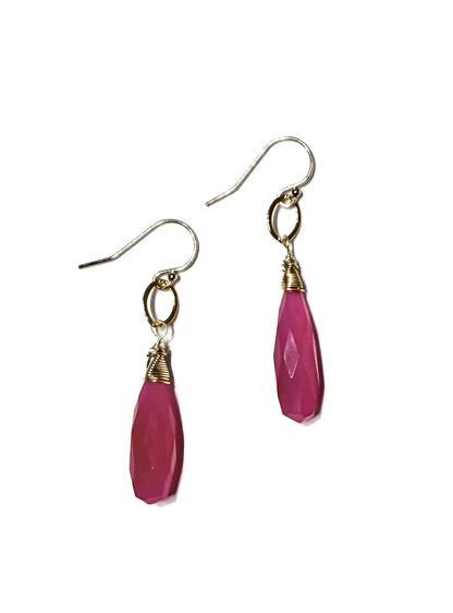 Pink Chalcedony earrings