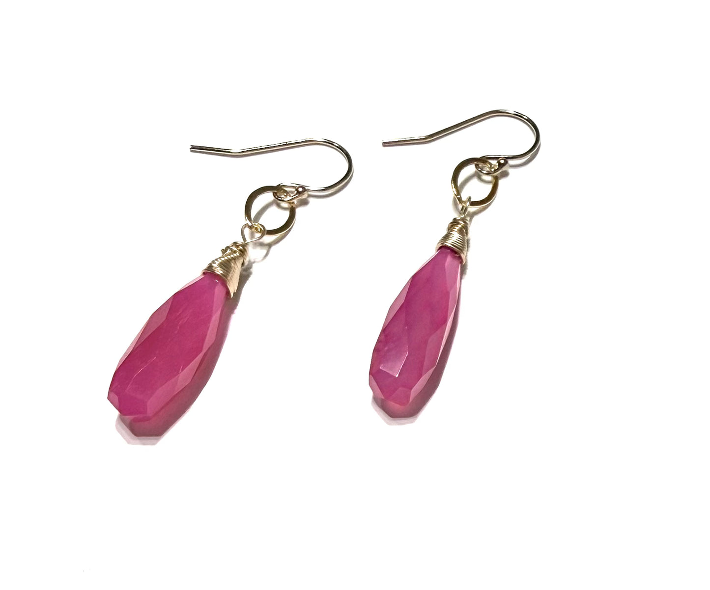 Pink Chalcedony earrings