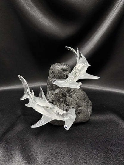 Double Hammer Head Shark sculpture