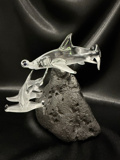 Double Hammer Head Shark sculpture