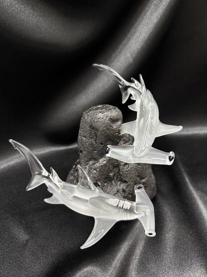 Double Hammer Head Shark sculpture