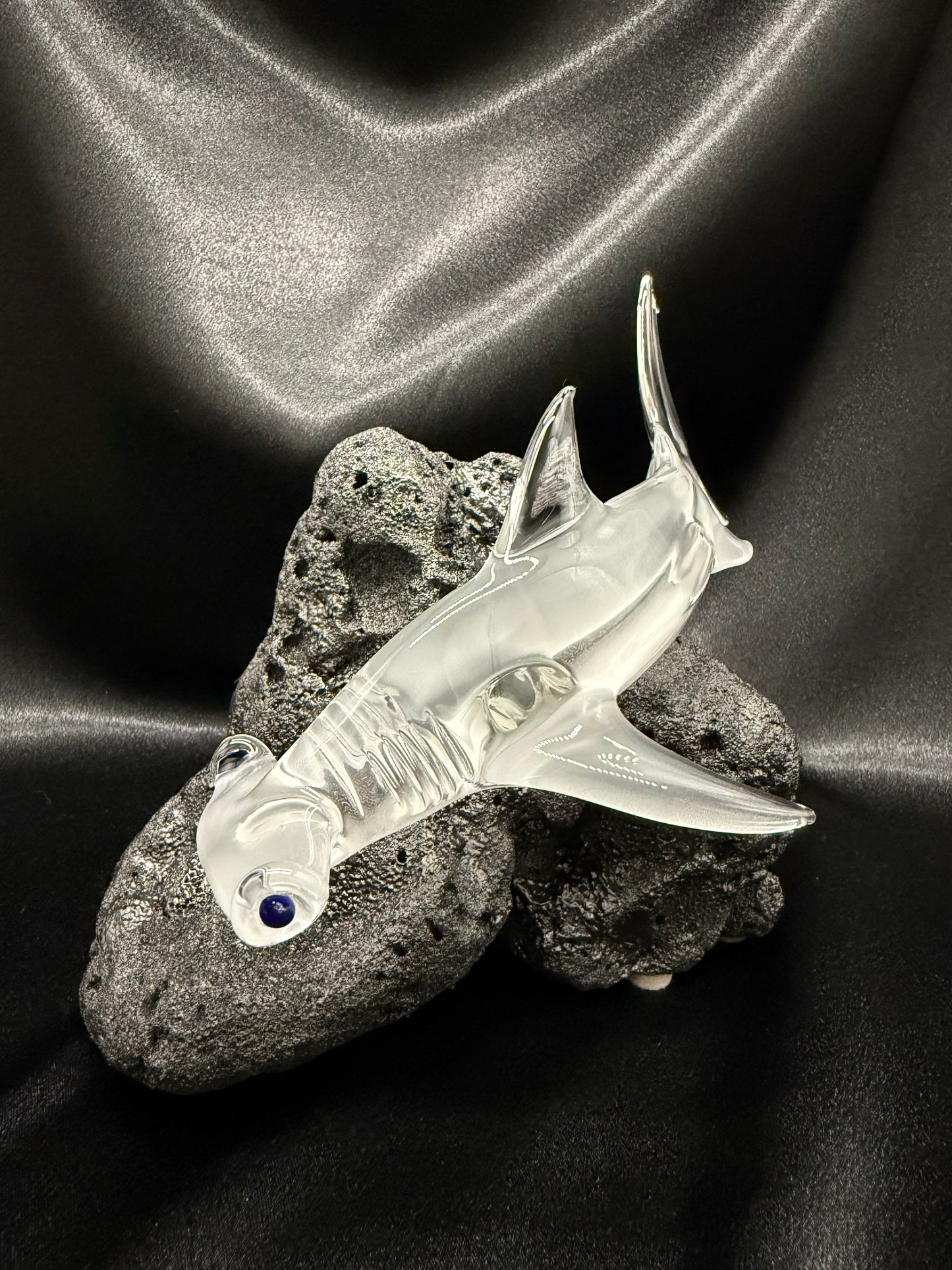 Over sized Hammer Head Shark glass sculpture
