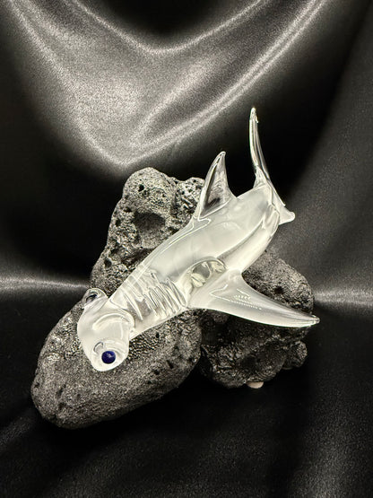 Over sized Hammer Head Shark glass sculpture